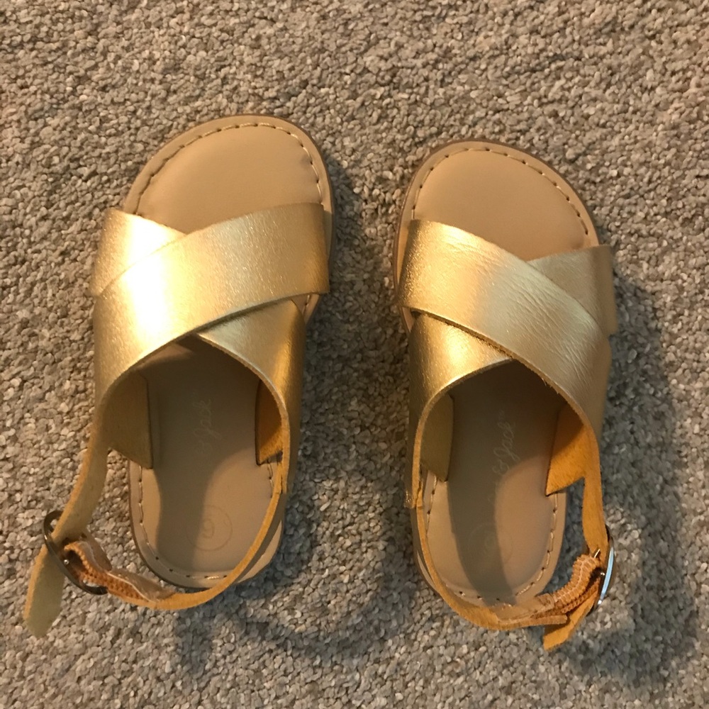 Cat & Jack Gold Sandals toddler size 6
